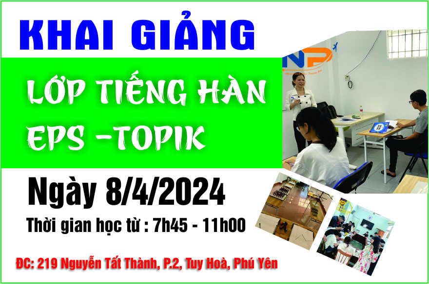 KHAI GIẢNG LỚP TIẾNG HÀN EPS-TOPIK TẠI PHÚ YÊN